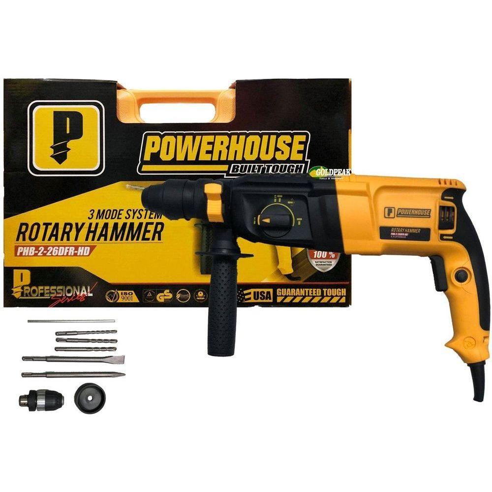 Powerhouse PHB-2-26-DFR-HD SDS-plus Rotary Hammer - Goldpeak Tools PH Powerhouse Powerhouse PHB-2-26-DFR-HD SDS-plus Rotary Hammer - Goldpeak Tools PH Powerhouse